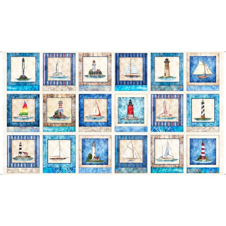 Nautical fabric collection, fabric bundle, Smooth Sailing by Dan Morris The Quilt Sanctuary