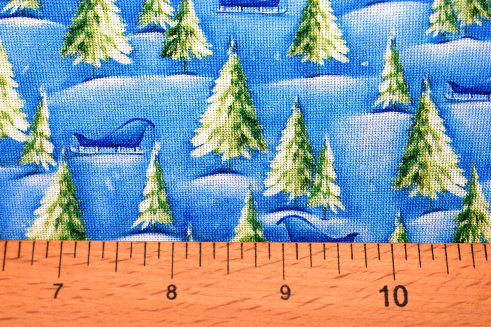 Christmas trees Fabric, Christmas Quilting fabric, Wooldland Cuties, price by the half metre The Quilt Sanctuary