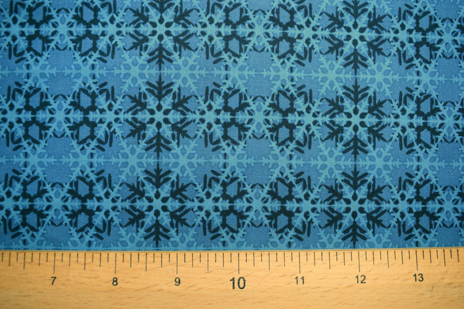 Blue lattice fabric, Celestial Winter Fabric , Quilting fabric, Jason Yenter - Price by the Half Metre The Quilt Sanctuary