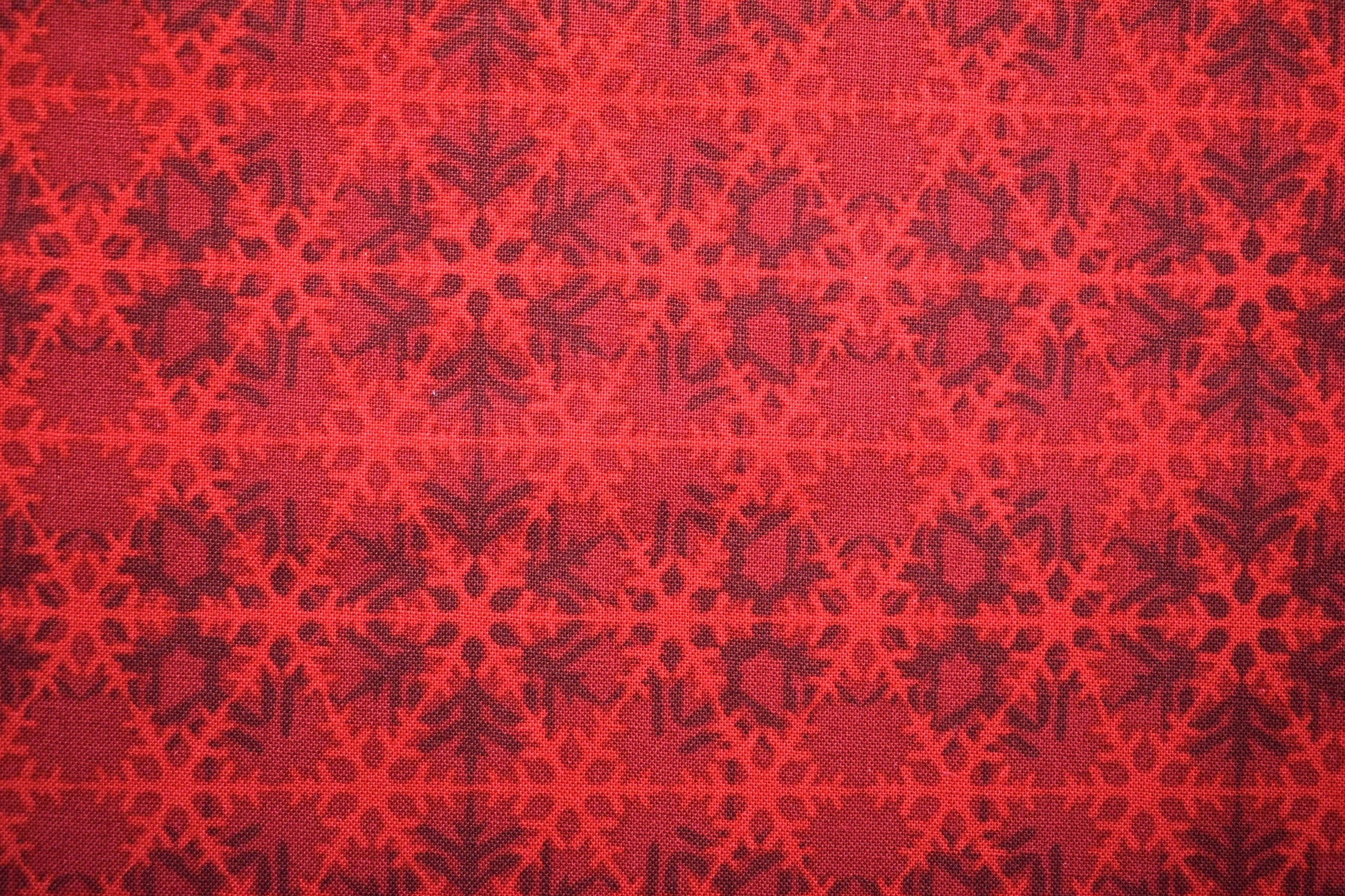 Red lattice fabric, Celestial Winter Fabric , Quilting fabric, Jason Yenter - Price by the Half Metre The Quilt Sanctuary