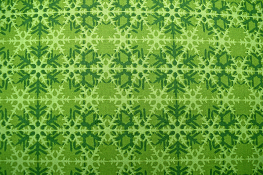 Lime Green lattice fabric, Celestial Winter Fabric , Quilting fabric, Jason Yenter - Price by the Half Metre The Quilt Sanctuary