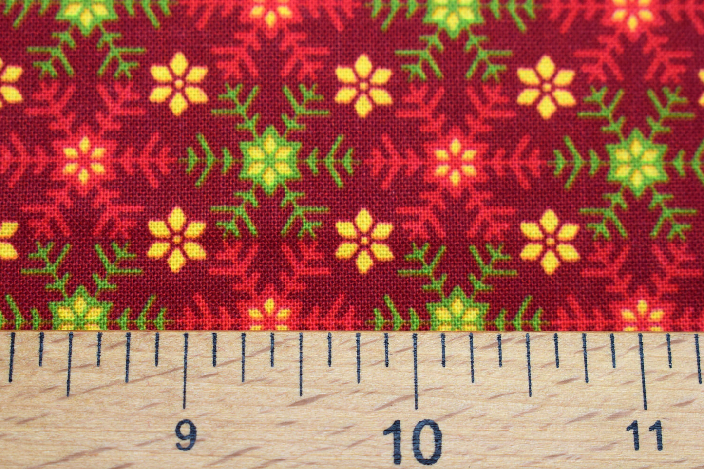 Red snowflake fabric, Santa's List, Christmas Quilting fabric, price by the half metre The Quilt Sanctuary