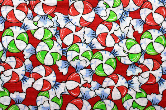 Christmas Candy fabric, Reindeer Antics, Christmas Quilting fabric, price by the half metre The Quilt Sanctuary