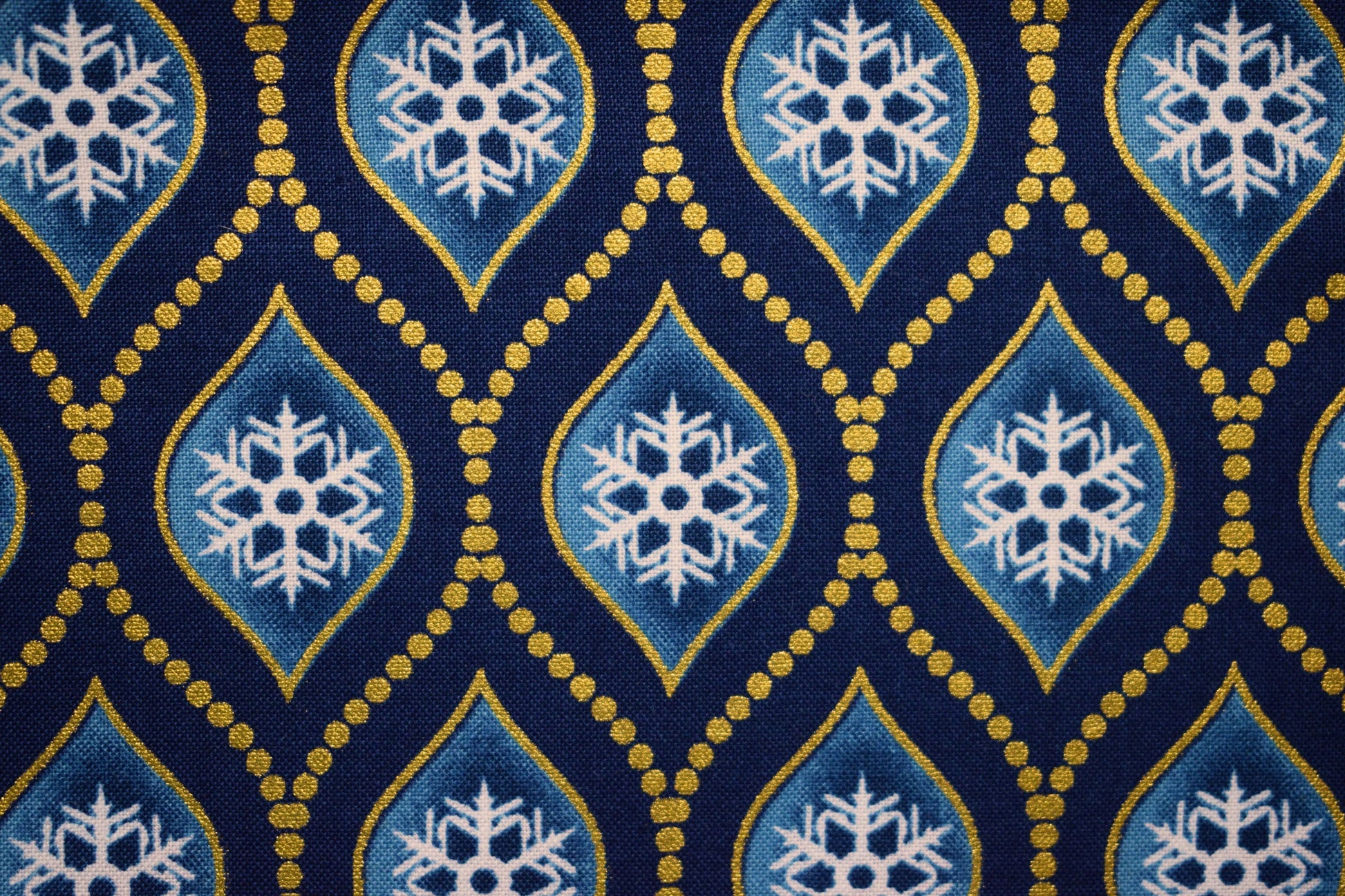 Navy geometric fabric, Celestial Winter Fabric , Quilting fabric, Jason Yenter - Price by the Half Metre The Quilt Sanctuary