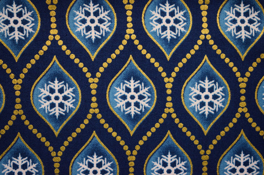 Navy geometric fabric, Celestial Winter Fabric , Quilting fabric, Jason Yenter - Price by the Half Metre The Quilt Sanctuary