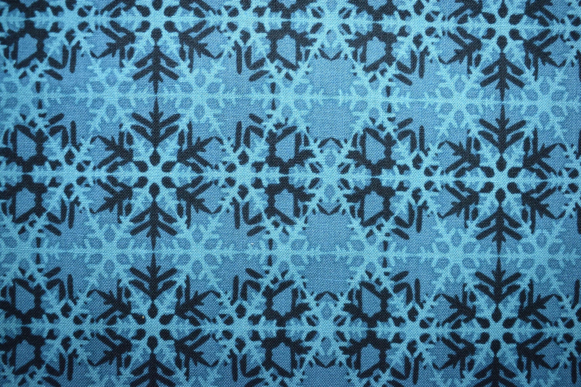 Blue lattice fabric, Celestial Winter Fabric , Quilting fabric, Jason Yenter - Price by the Half Metre The Quilt Sanctuary
