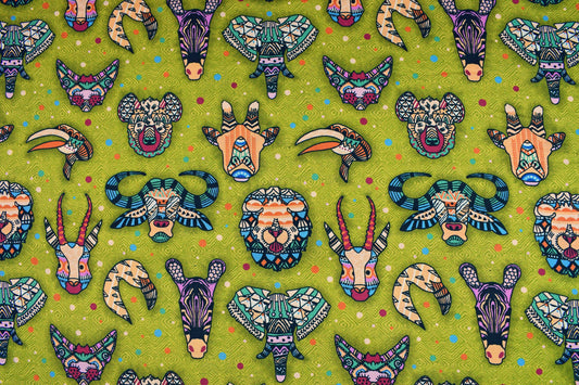 African animal fabric, Cotton Quilting Fabric The Quilt Sanctuary