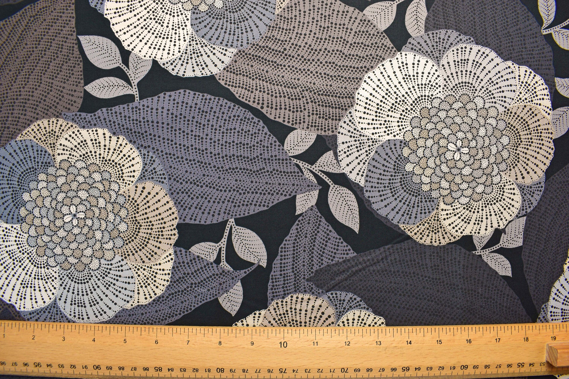large floral fabric, Sepia Quilting fabric, cotton fabric, Dolce Vita Deborah Edwards - Price by the Half Metre The Quilt Sanctuary