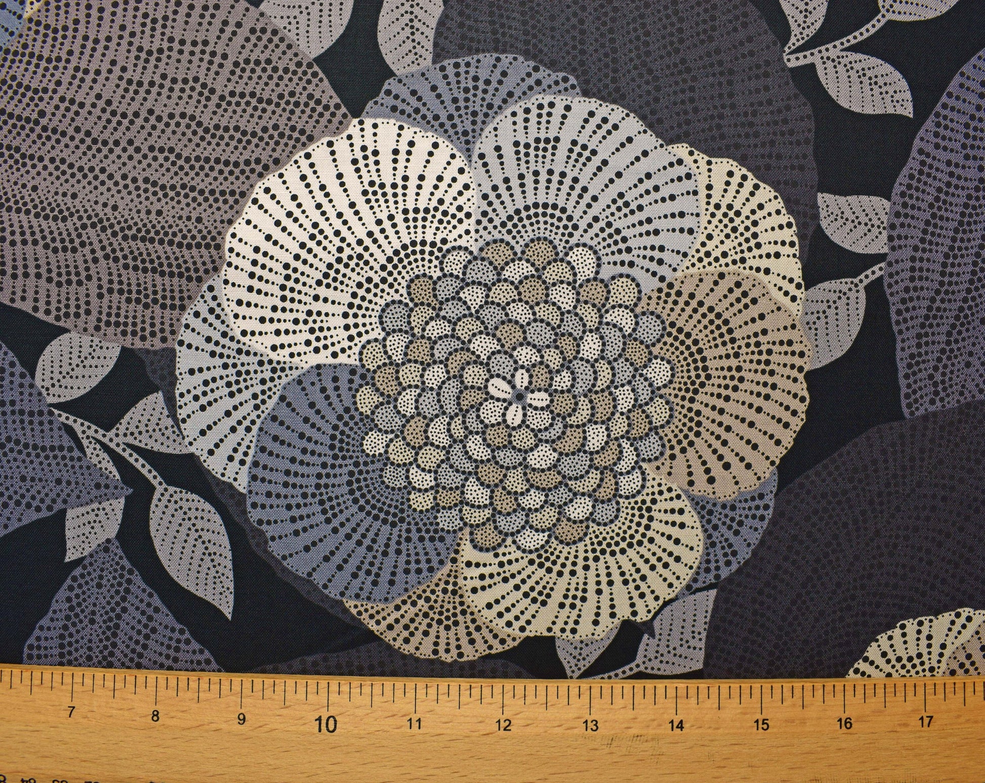 large floral fabric, Sepia Quilting fabric, cotton fabric, Dolce Vita Deborah Edwards - Price by the Half Metre The Quilt Sanctuary