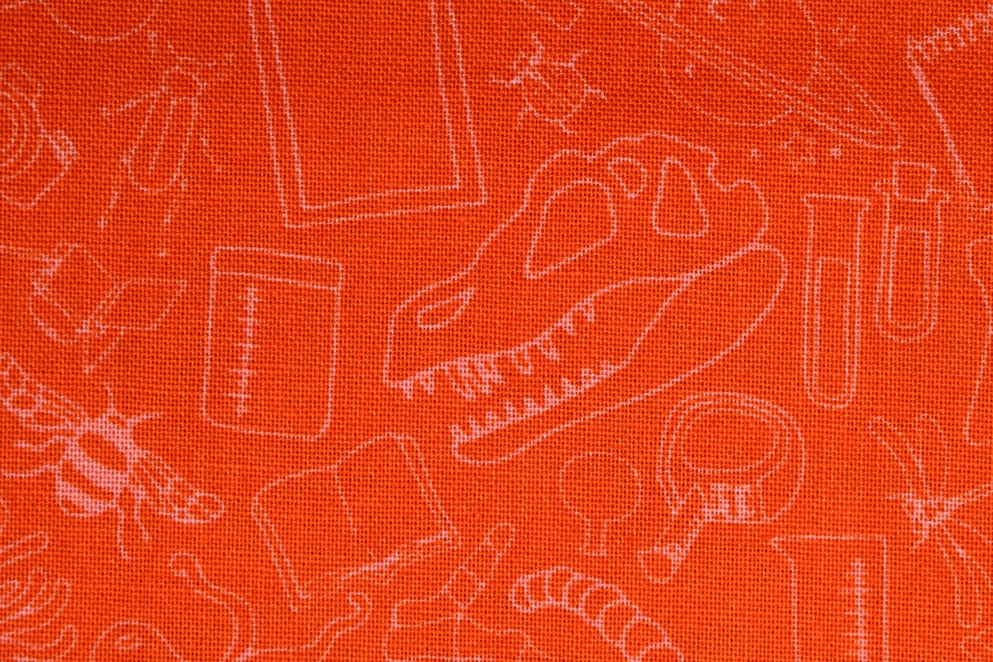 Orange scientific Quilting Fabric, Natural History Museum, cotton fabric - Price by the Half Metre The Quilt Sanctuary