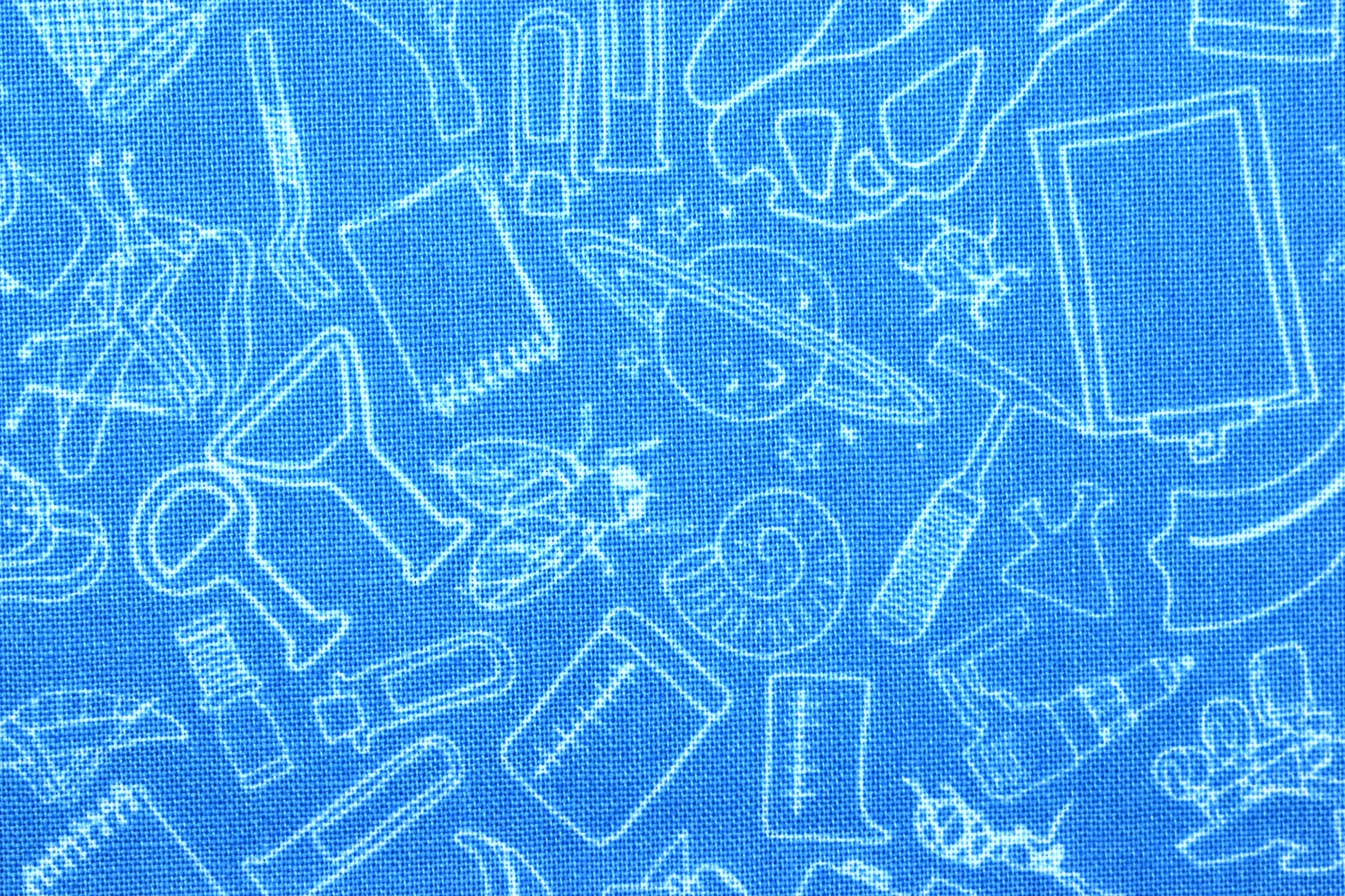 Blue scientific Quilting Fabric, Natural History Museum, cotton fabric - Price by the Half Metre The Quilt Sanctuary