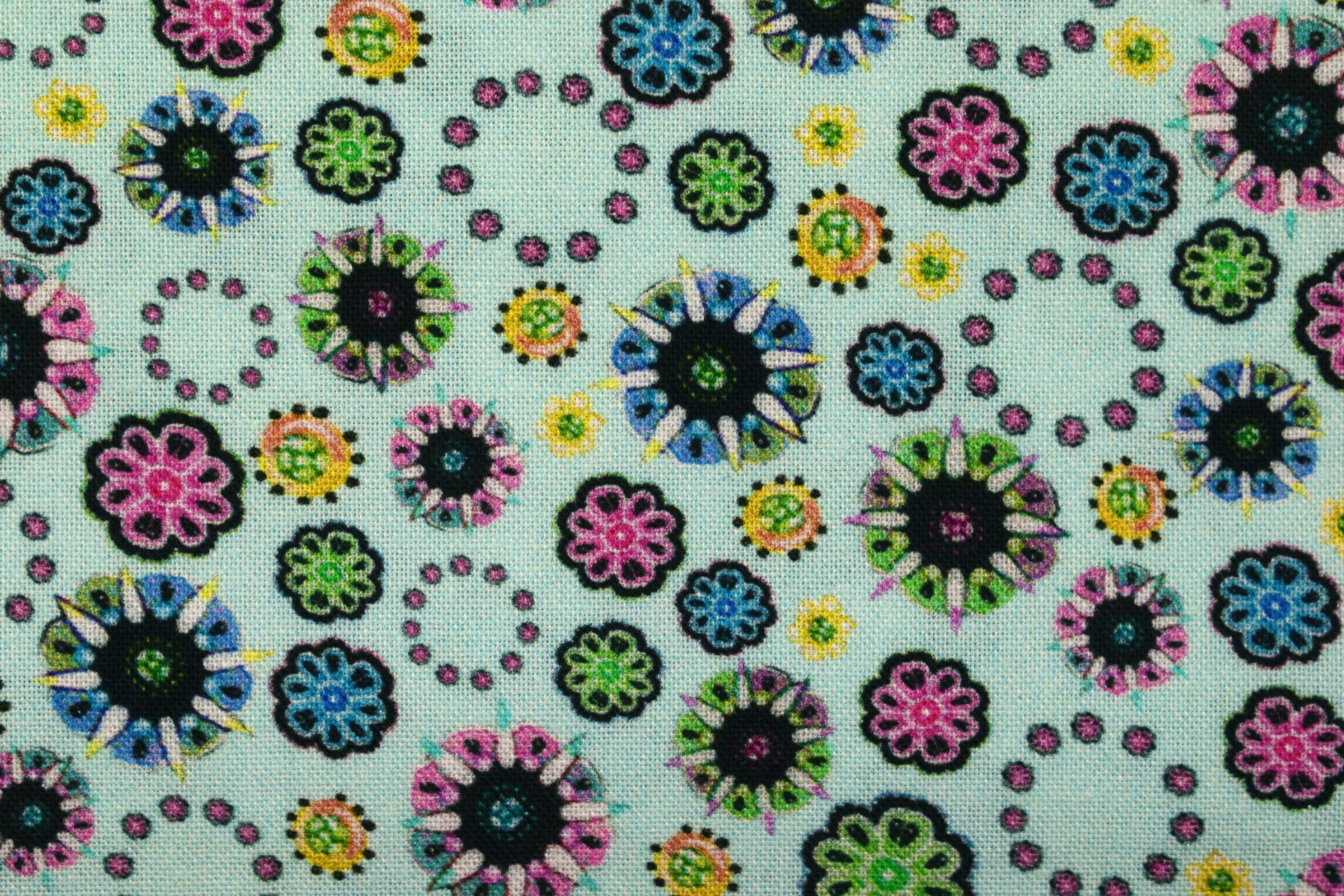 Floral medallion fabric, Quilting fabric, cotton fabric, quilting treasures, Fancy Flamingo, Price by the Half Metre The Quilt Sanctuary