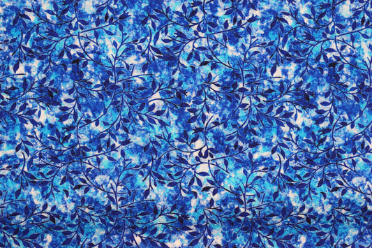 Blue Vine fabric, Quilting fabric, cotton fabric, quilting treasures, Mystical, Price by the Half Metre The Quilt Sanctuary
