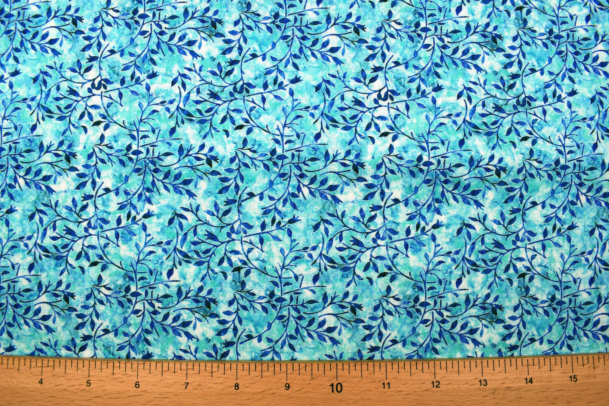 Turquoise Vine fabric, Quilting fabric, cotton fabric, quilting treasures, Mystical, Price by the Half Metre The Quilt Sanctuary