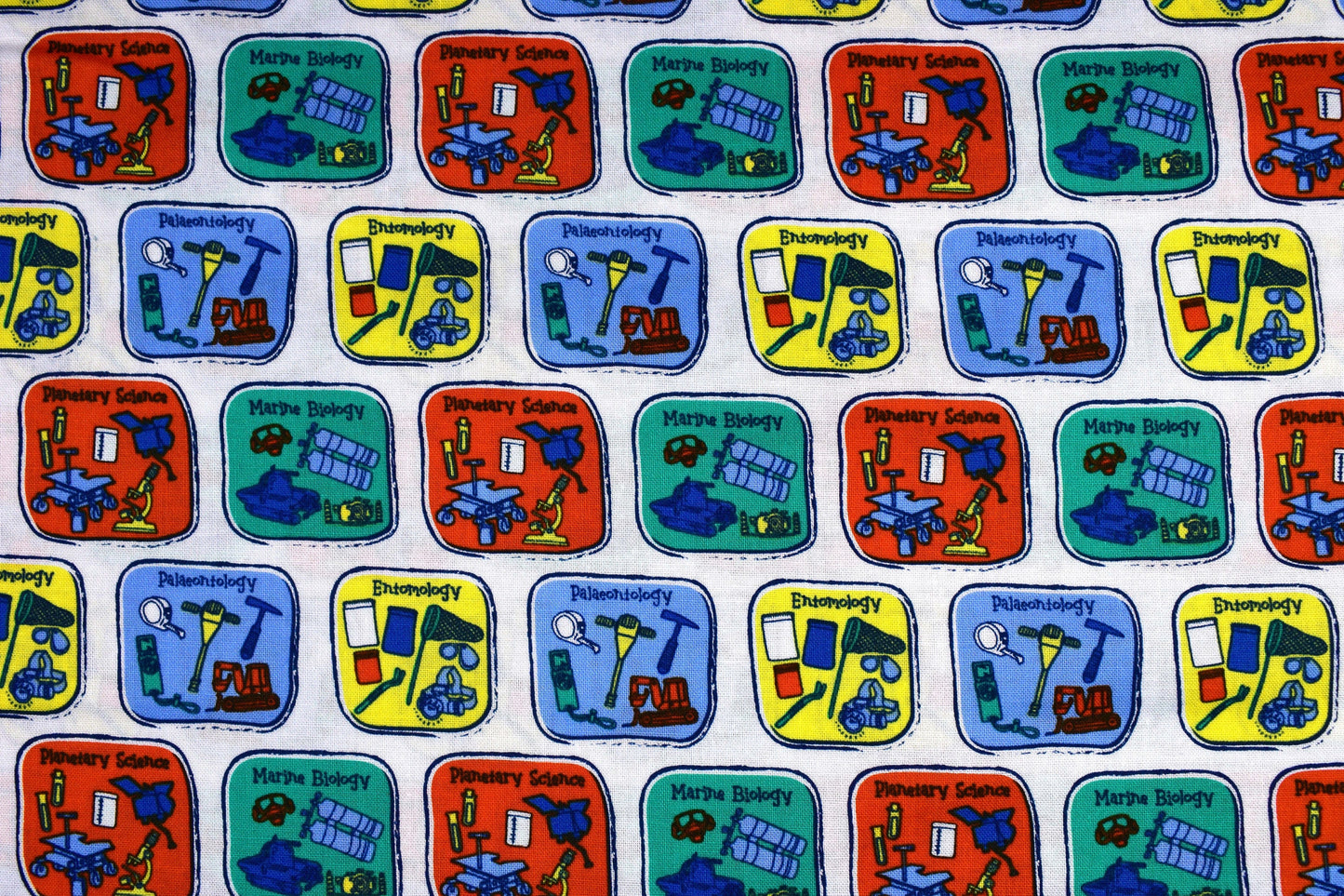 Science Quilting Fabric, Natural History Museum, cotton fabric - Price by the Half Metre The Quilt Sanctuary