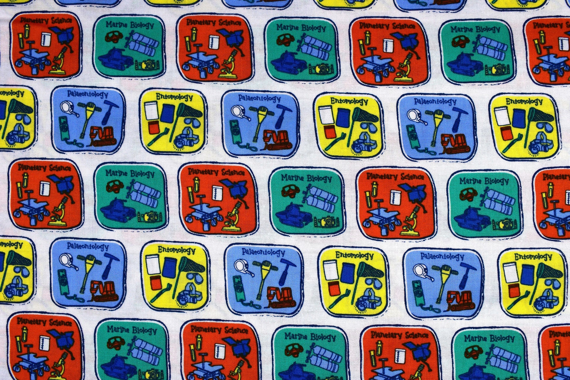 Science Quilting Fabric, Natural History Museum, cotton fabric - Price by the Half Metre The Quilt Sanctuary