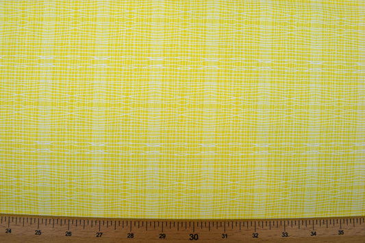 yellow checked fabric, yellow blender, Quilting fabric, Makower fabric - Price by the Half Metre The Quilt Sanctuary