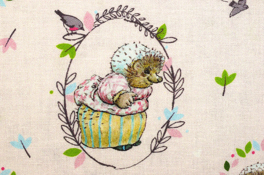 Mrs Tiggy Winkle quilting fabric, Peter Rabbit, Beatrix Potter - Price by the Half Metre The Quilt Sanctuary