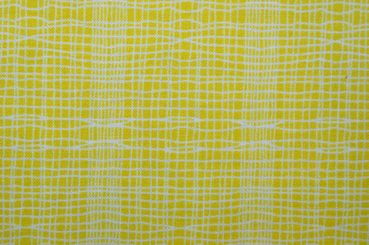 yellow checked fabric, yellow blender, Quilting fabric, Makower fabric - Price by the Half Metre The Quilt Sanctuary
