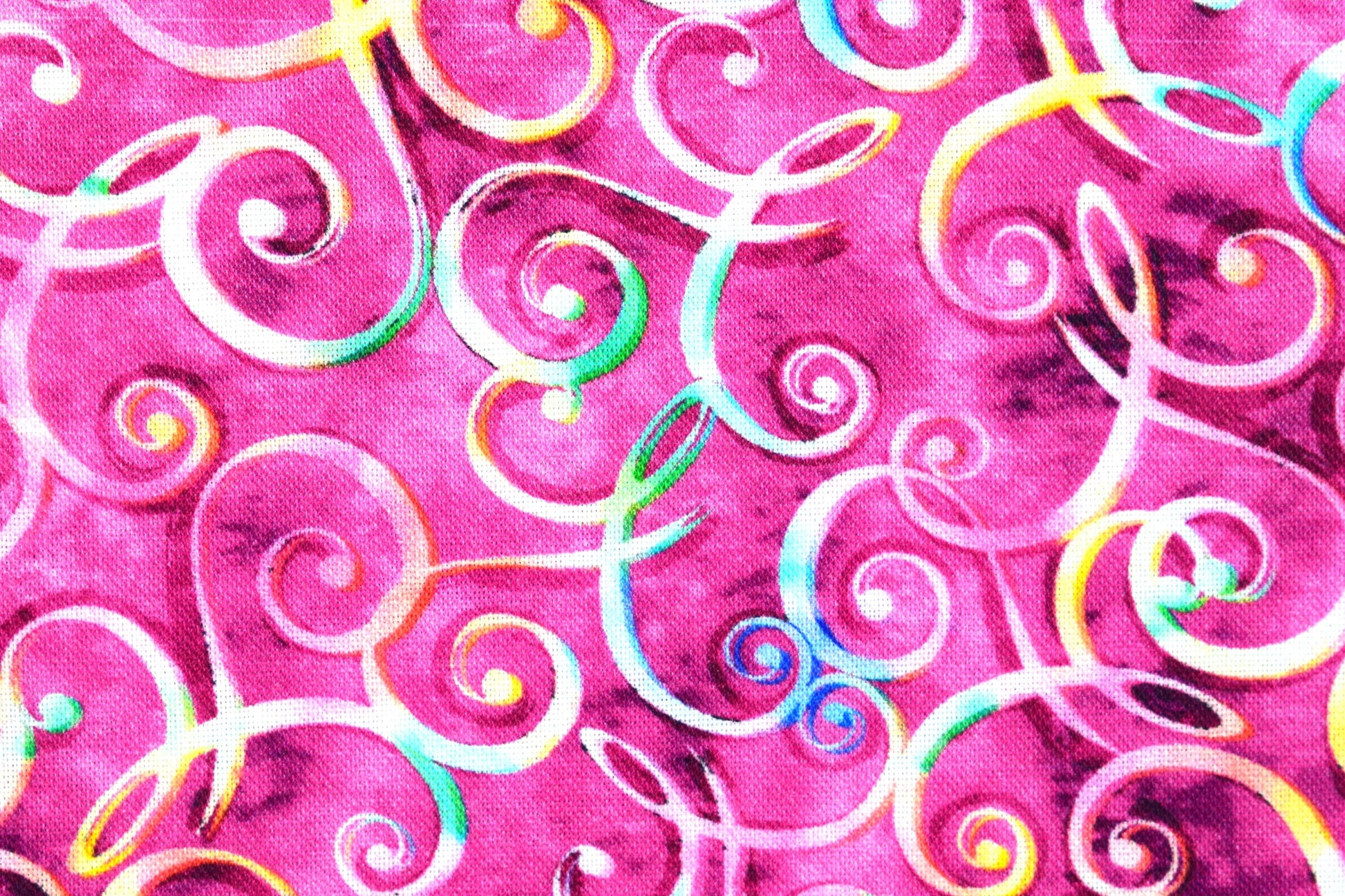 Pink Swirls fabric, Quilting fabric, cotton fabric, quilting treasures, Charlene, Price by the Half Metre The Quilt Sanctuary