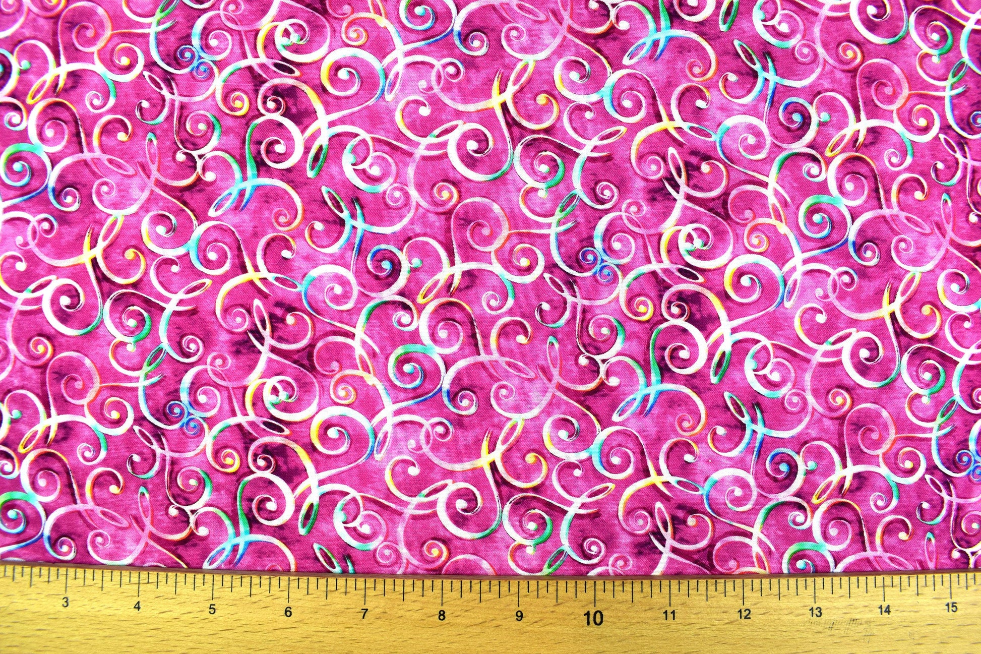 Pink Swirls fabric, Quilting fabric, cotton fabric, quilting treasures, Charlene, Price by the Half Metre The Quilt Sanctuary