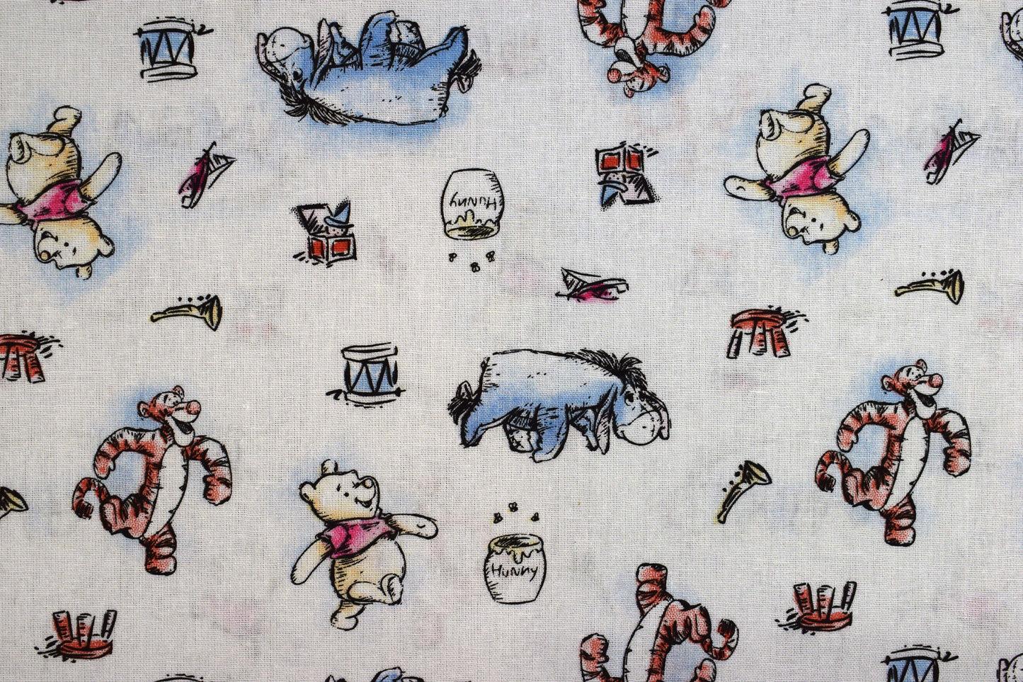 Disney Winnie the pooh and friends Quilting Fabric, Cotton Fabric - Price by the Half Metre The Quilt Sanctuary