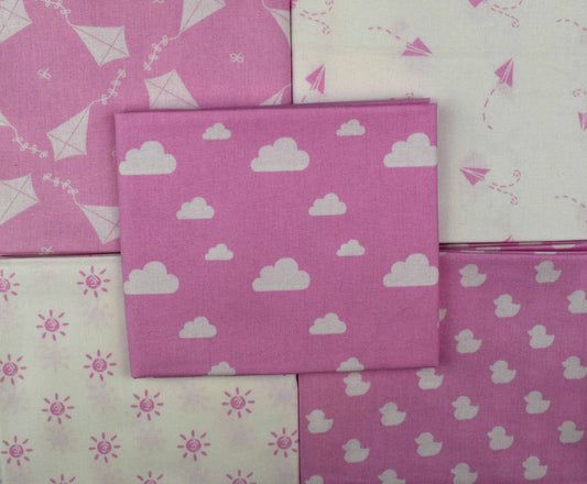 Baby girl fat Quarter Bundle, Nursery childrens fabric The Quilt Sanctuary