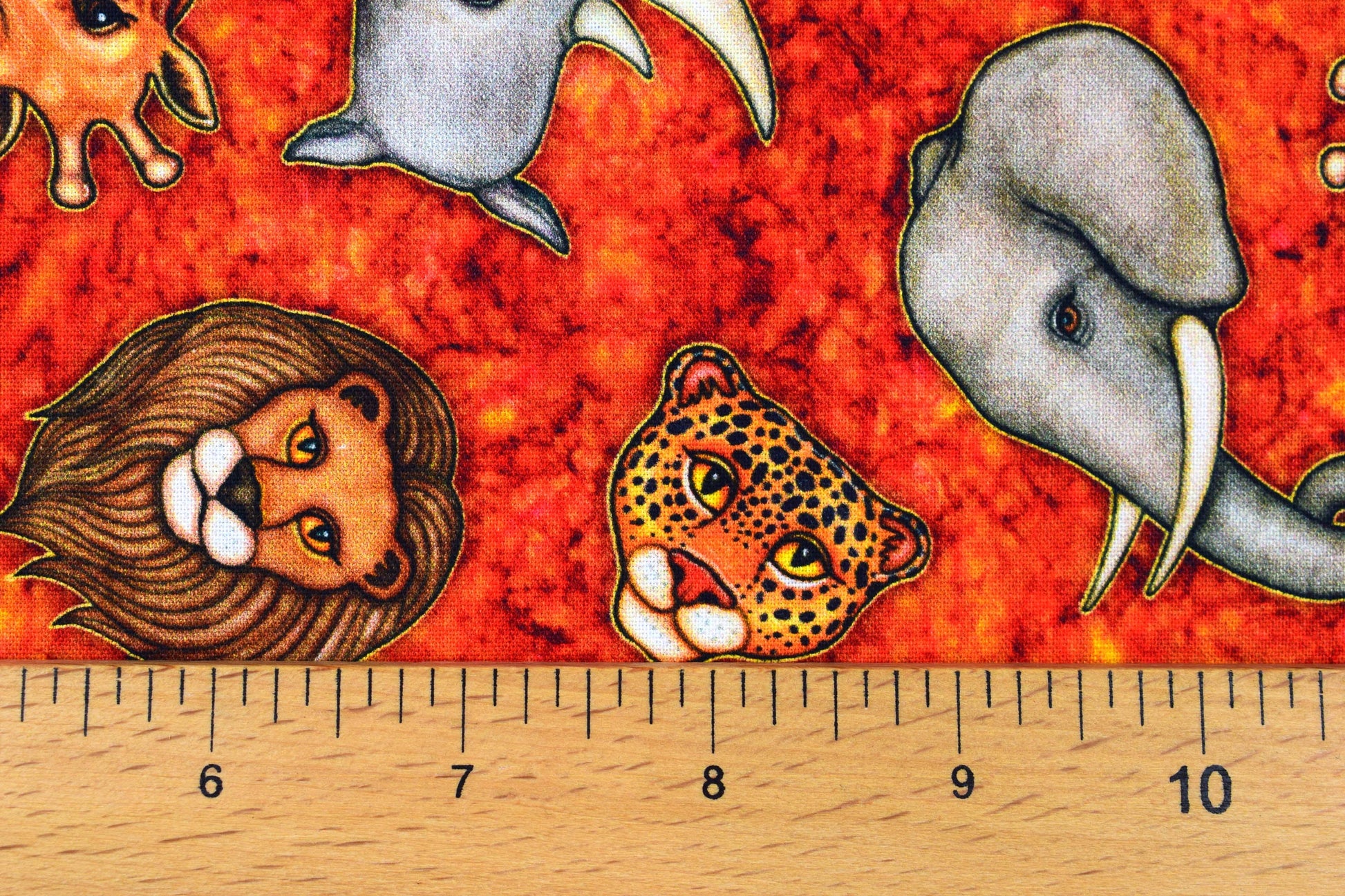 Animal heads fabric, Quilting fabric, cotton fabric, quilting treasures, Serengeti, Price by the Half Metre The Quilt Sanctuary