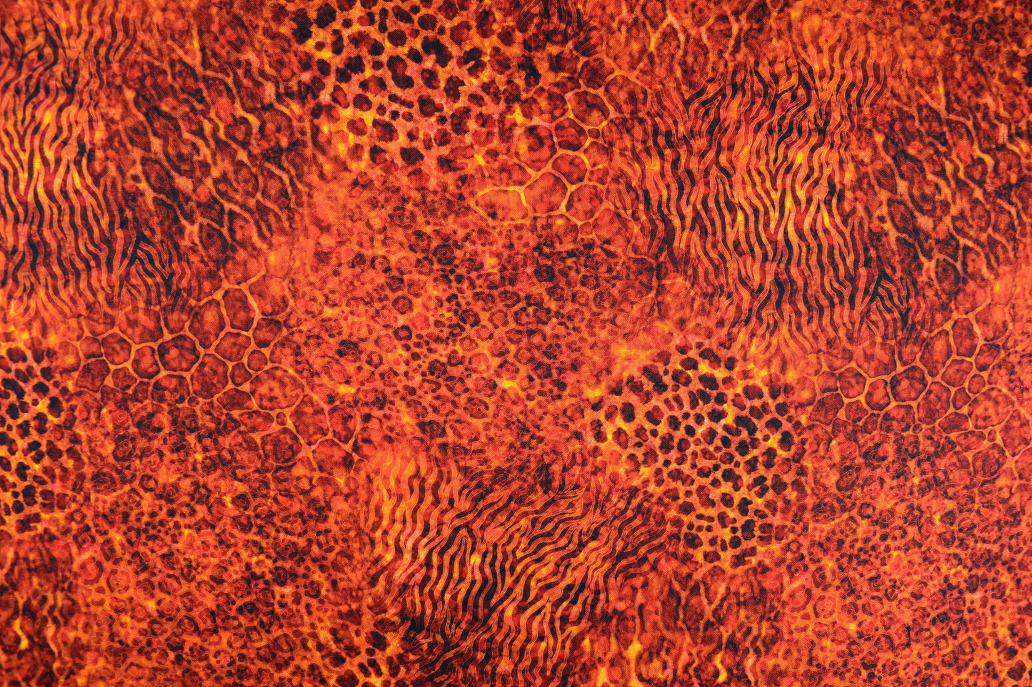 Burnt orange animal print fabric, Quilting fabric, cotton fabric, quilting treasures, Serengeti, Price by the Half Metre The Quilt Sanctuary