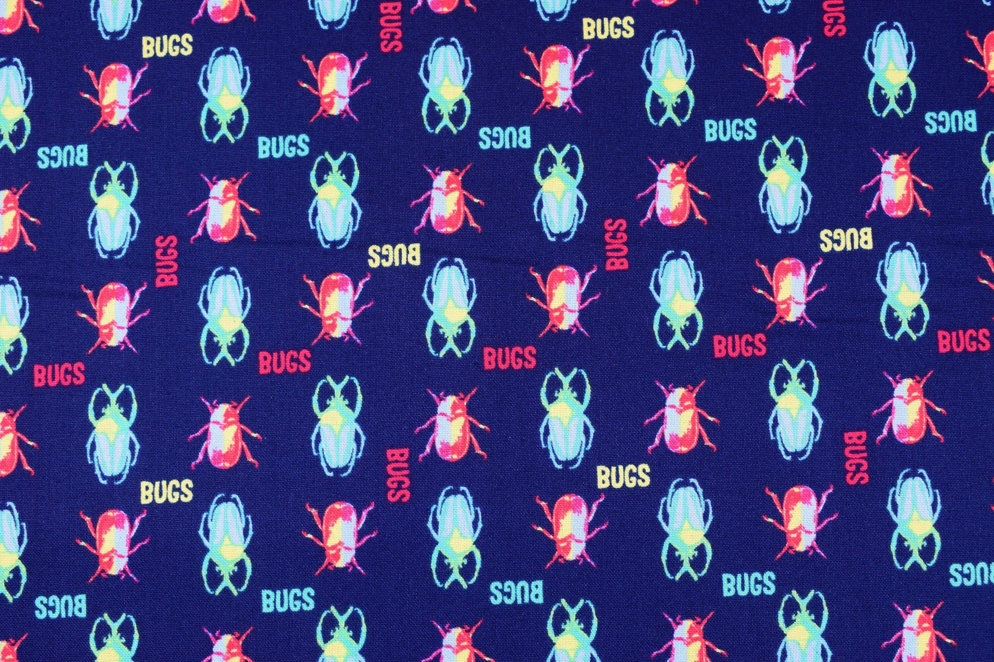 bugs Fabric, cotton quilting fabric, Explore the tropics - Price by the Half Metre The Quilt Sanctuary