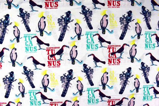 Toucan Fabric, birds of paradise cotton quilting fabric, Explore the tropics - Price by the Half Metre The Quilt Sanctuary
