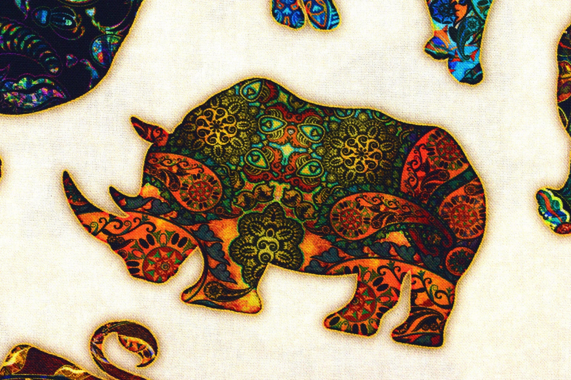 Boho African Animal fabric, Quilting fabric, cotton fabric, quilting treasures, Serengeti, Price by the Half Metre The Quilt Sanctuary