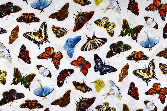 Butterfly fabric, cotton butterfly fabric, quilting fabric, Elizabeths Studio, Price by the Half Metre The Quilt Sanctuary