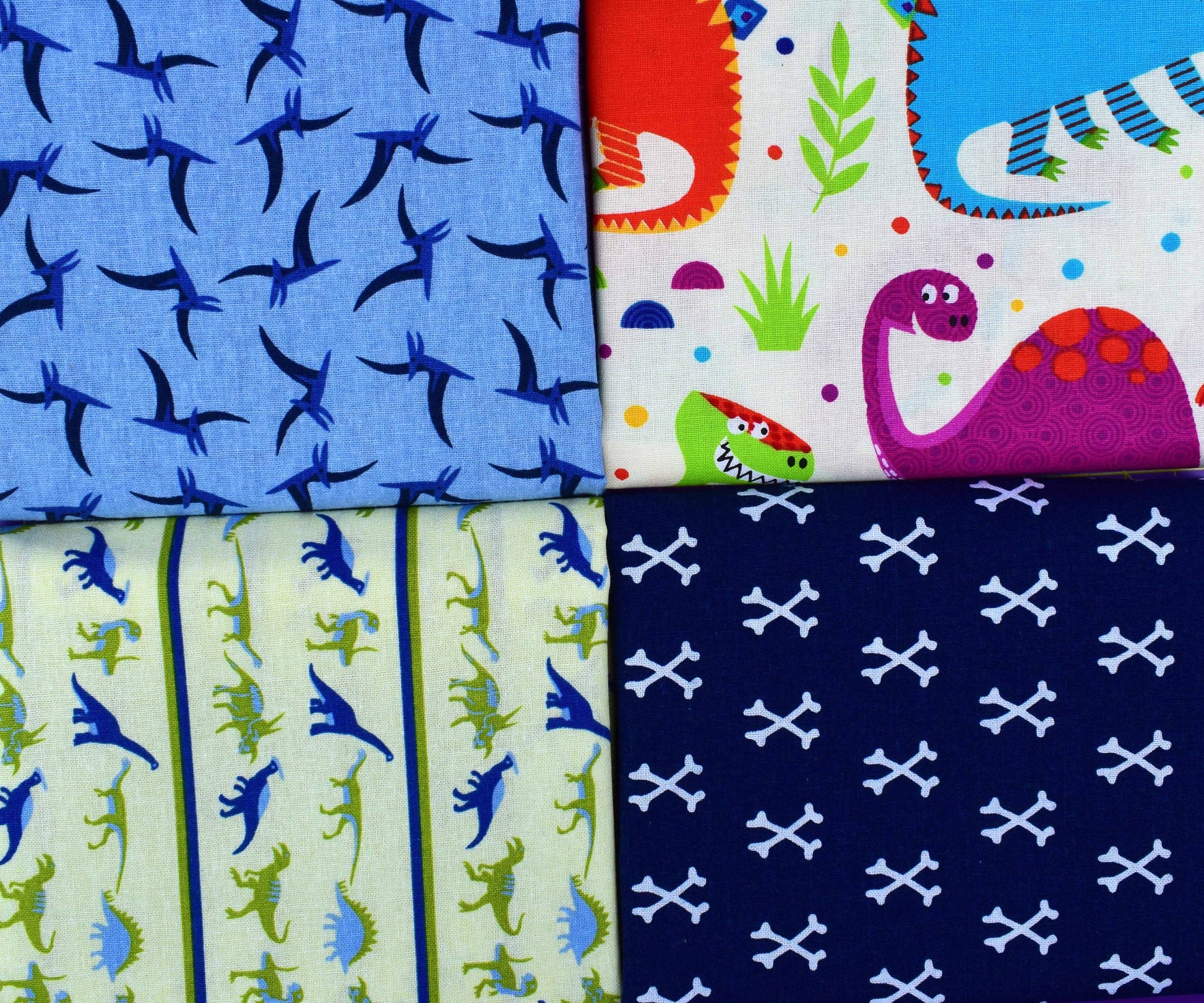 Dinosaur fabric Bundle, Dinosaurs fabric collection, quilting fabric The Quilt Sanctuary
