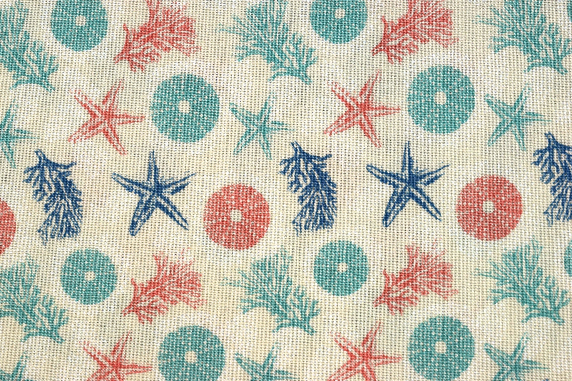 Star fish Fabric, cotton quilting fabric, Driftwood - Price by the Half Metre The Quilt Sanctuary