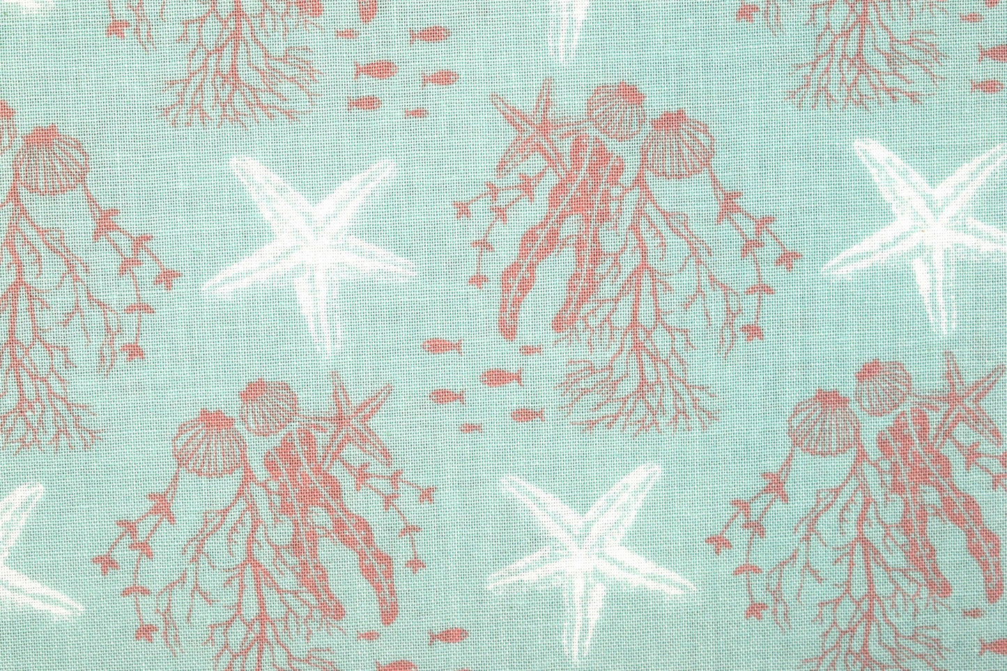 coral reef Fabric, cotton quilting fabric, Driftwood - Price by the Half Metre The Quilt Sanctuary