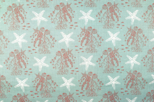 coral reef Fabric, cotton quilting fabric, Driftwood - Price by the Half Metre The Quilt Sanctuary