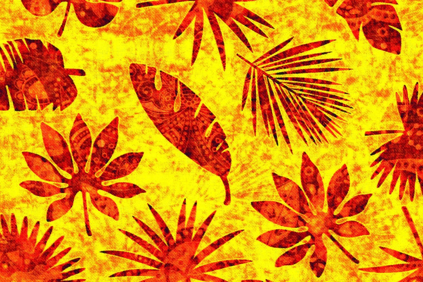 Burnt orange tropical foliage fabric, Quilting fabric, cotton fabric, quilting treasures, Serengeti, Price by the Half Metre The Quilt Sanctuary