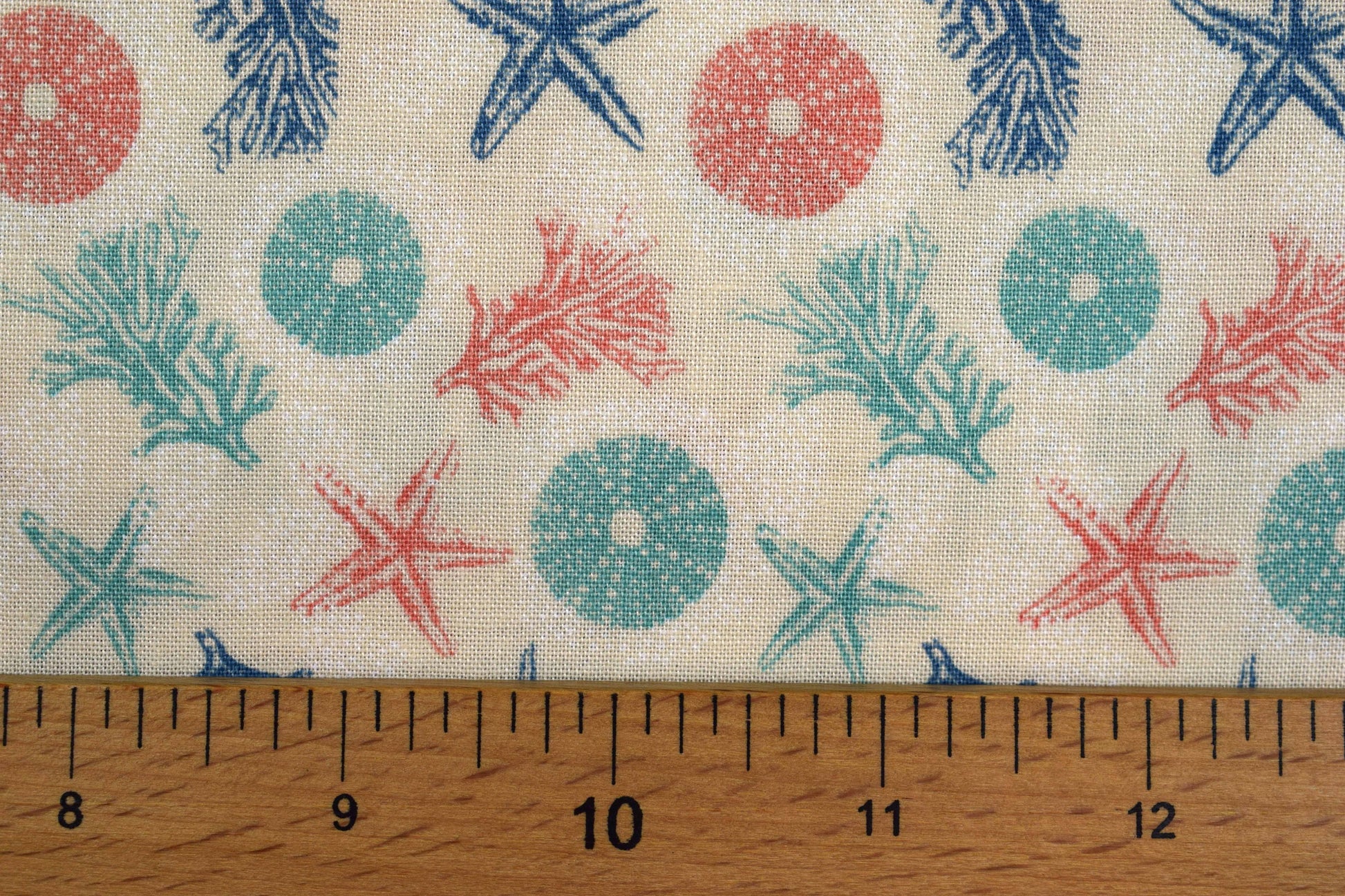 Star fish Fabric, cotton quilting fabric, Driftwood - Price by the Half Metre The Quilt Sanctuary