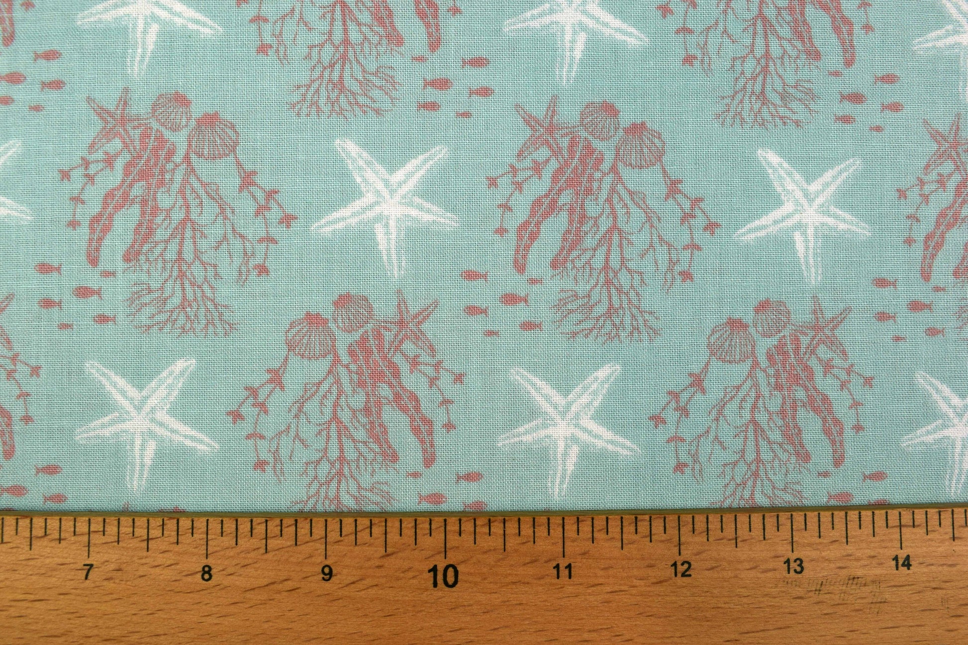 coral reef Fabric, cotton quilting fabric, Driftwood - Price by the Half Metre The Quilt Sanctuary