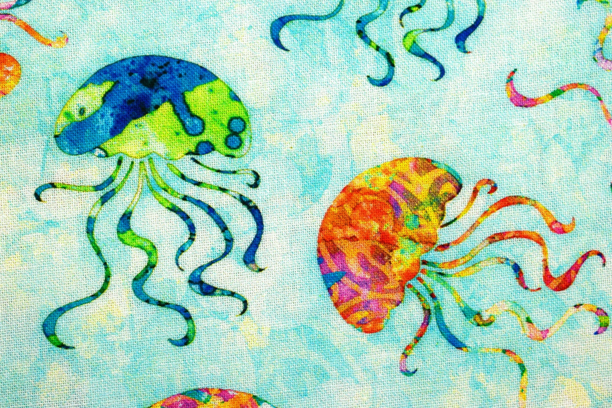 Jellyfish Fabric, Quilting fabric, cotton fabric, quilting treasures, Ocean Paradise - Price by the Half Metre The Quilt Sanctuary