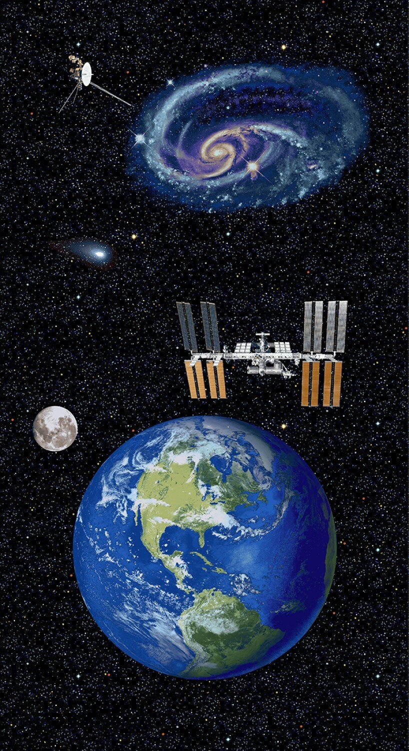 Earth quilting panel, fabric panel, Planetary Mission, Studio E The Quilt Sanctuary