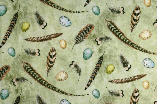 feathers fabric, Quilting fabric, Keys to the Garden - Price by the Half Metre The Quilt Sanctuary