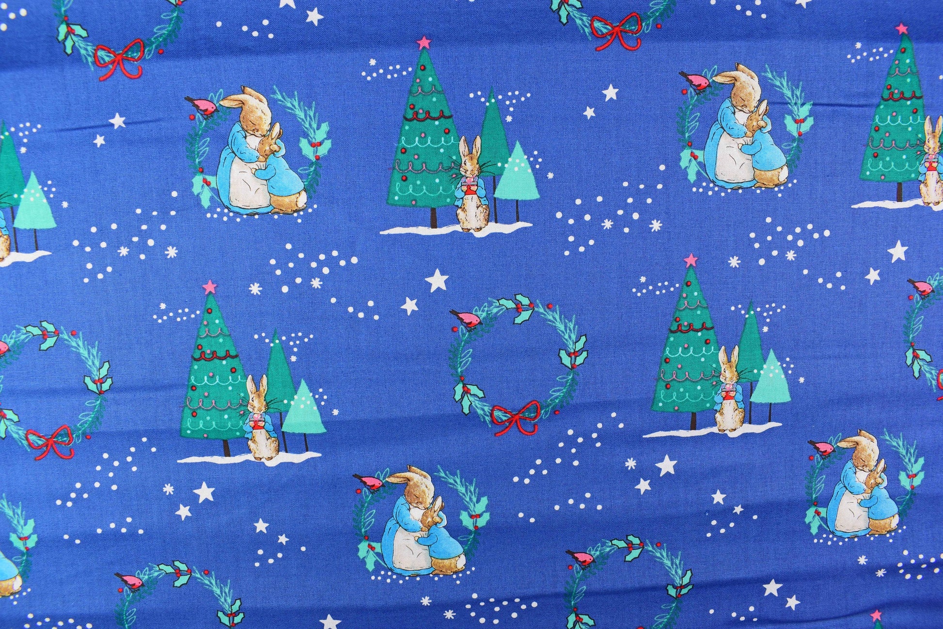 Peter Rabbit Christmas fabric collection, quilting fabric, Peter Rabbit bundle The Quilt Sanctuary
