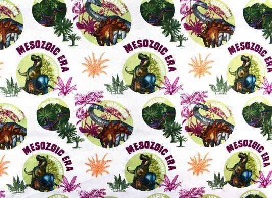Dinosaur Era fabric, Quilting fabric, cotton fabric, Childrens fabric - Price by the Half Metre The Quilt Sanctuary