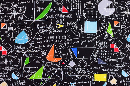 Maths Fabric, science fabric , educational fabric, Quilting fabric, cotton fabric - Price by the Half Metre The Quilt Sanctuary