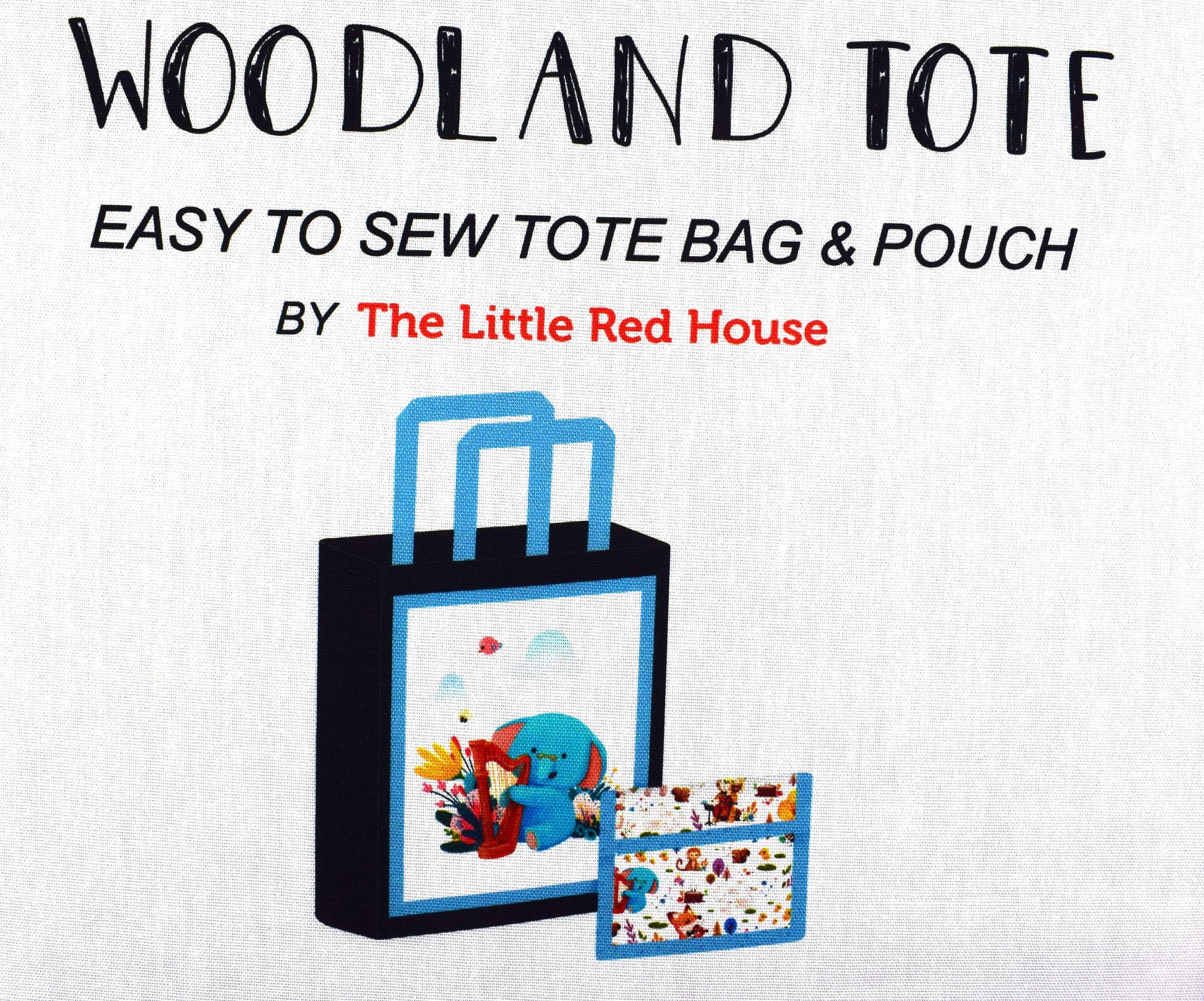 Woodland tote bag, Easy to sew tote bag and purse - NOT READY MADE The Quilt Sanctuary