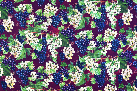 Grapes Fabric, Quilting fabric, cotton fabric, You had me at Wine - Price by the Half Metre The Quilt Sanctuary