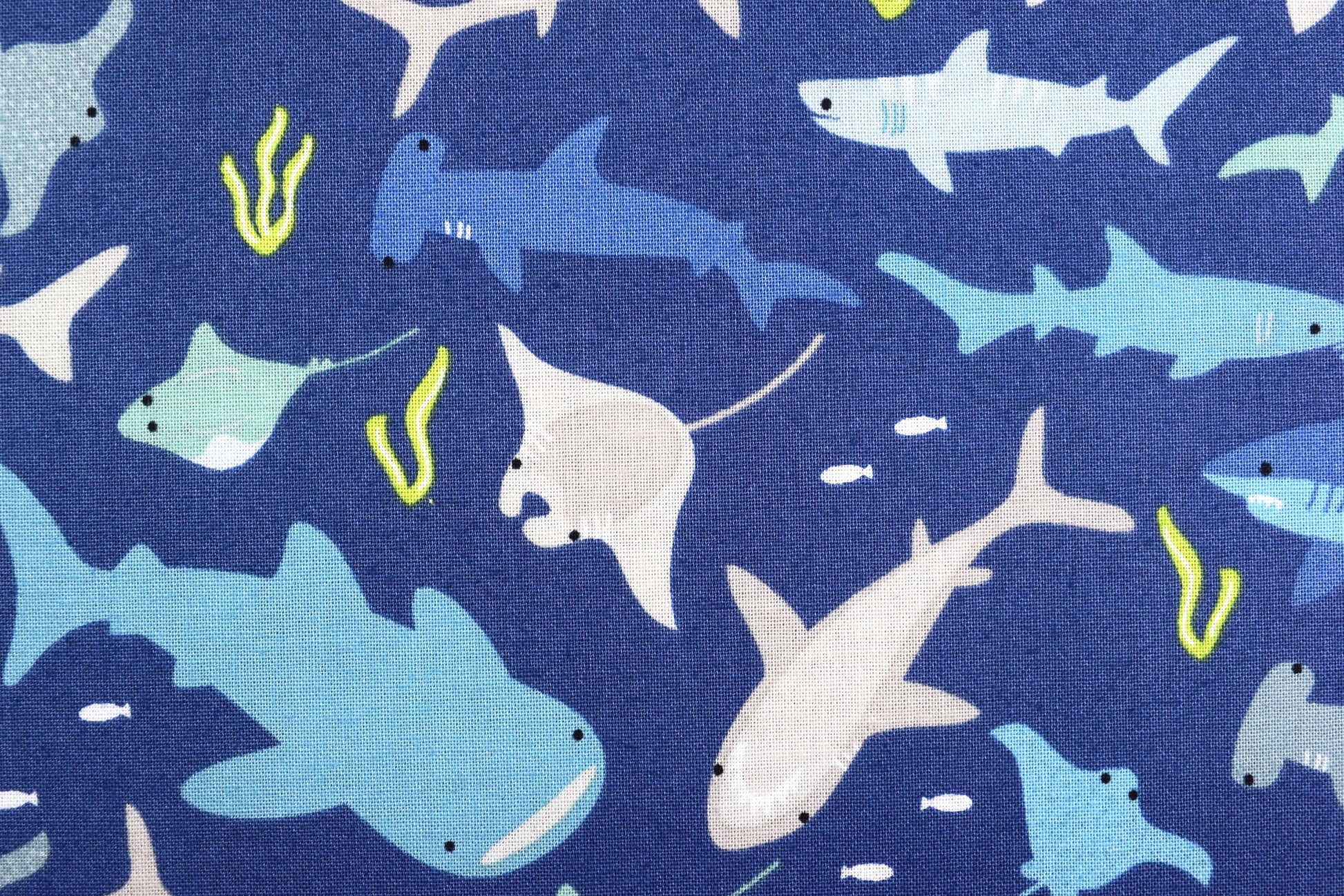 Shark fabric, Quilting fabric, cotton fabric, Riley Blake designs - Price by the Half Metre The Quilt Sanctuary