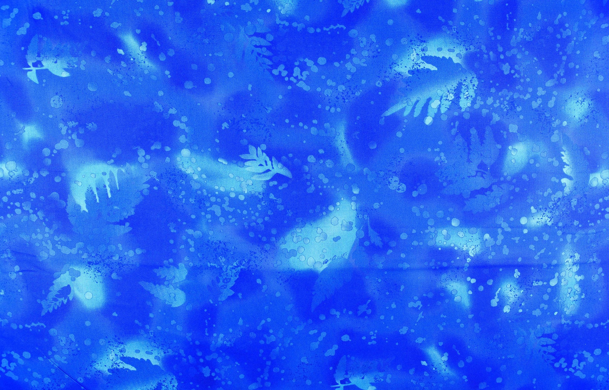 Blue Batik Extra wide quilt backing fabric, cotton quilting fabric, Fossil fern - price per half metre The Quilt Sanctuary